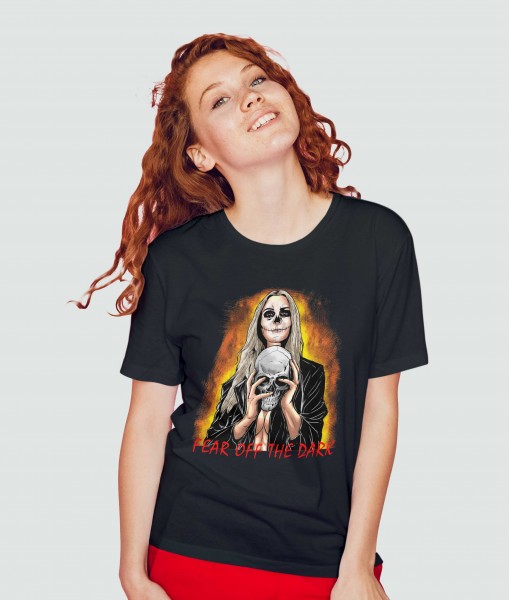 Дамска тениска с щампа Готика Зомби жена - TShirtArtShop.com